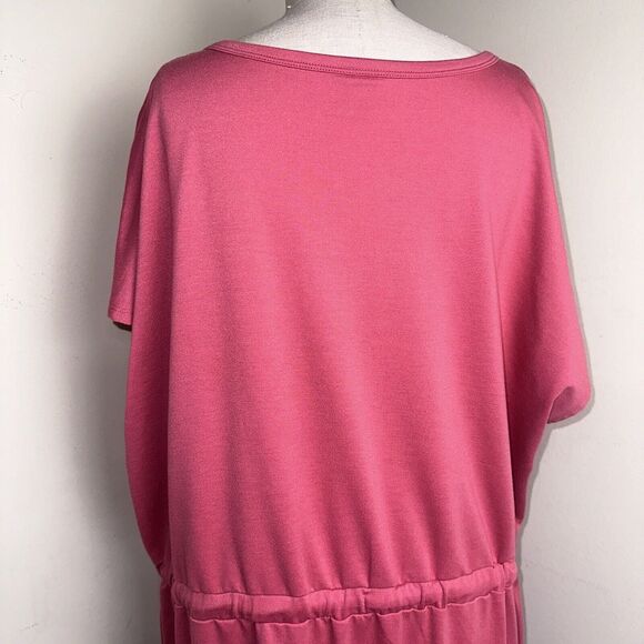 32 Degrees Cool T Shirt Dress Pockets Drawstring Waist Pinkish-Orange XXL 2X - Picture 8 of 12